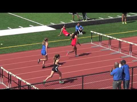 J Humphreys & A Sturrock - JVG 100m Hurdles at Sunset Prelims 4-29-16