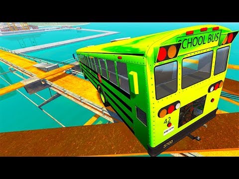 Beamng drive - Open Bridge Jumping Car Crashes #24