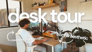 🌿⌨️ desk tour: my setup as a student/vlogger — productive workspace & tools + ikea finds!