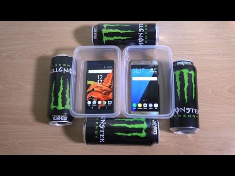 Sony Xperia XZ vs Samsung Galaxy S7 Edge Monster Freeze Test 10 Hours! Who will Win?!