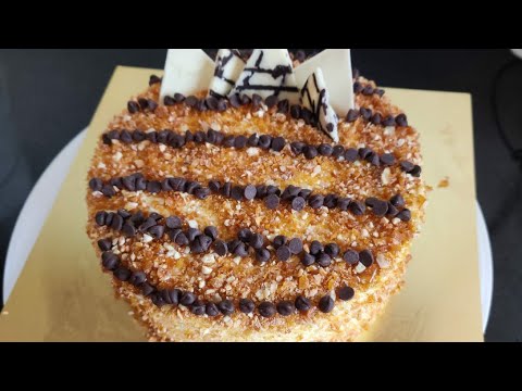 Butterscotch Cake Recipe | Homemade Butter Scotch Cake | Eggless Cake | Hashika's Kitchen