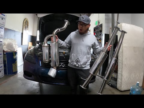 G37s gets the notorious HKS Hi Power exhaust! BANG BANG!!!