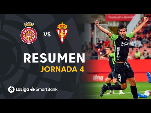 Resumen de Girona FC vs Real Sporting (1-2)