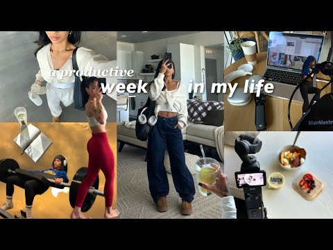 spend a productive WEEK IN MY LIFE | 5am morning, wellness, training workouts & healthy eating