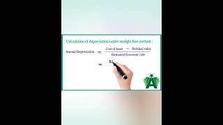 Depreciation |straight line method| #shorts