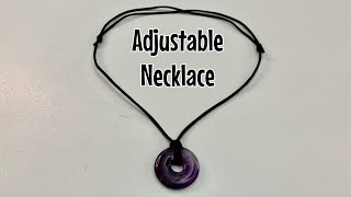 How to make an adjustable necklace - 2 sliding knots