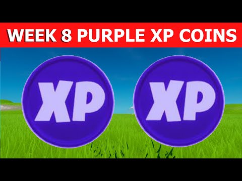 All Purple XP Coin Locations *Week 8* Fortnite Season 4 XP Coin Locations!