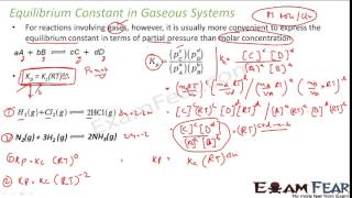Chemistry Equilibrium part 8 Equilibrium constant in gaseous system CBSE class 11 XI