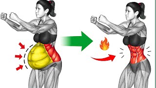 ➜ Do This 30 Min Standing Workout To Burn Stubborn Belly Fat | Best Flat Stomach Exercises For Women