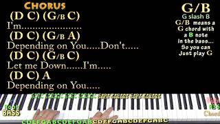 Depending on You (Tom Petty) Piano Cover Lesson in D with Chords/Lyrics
