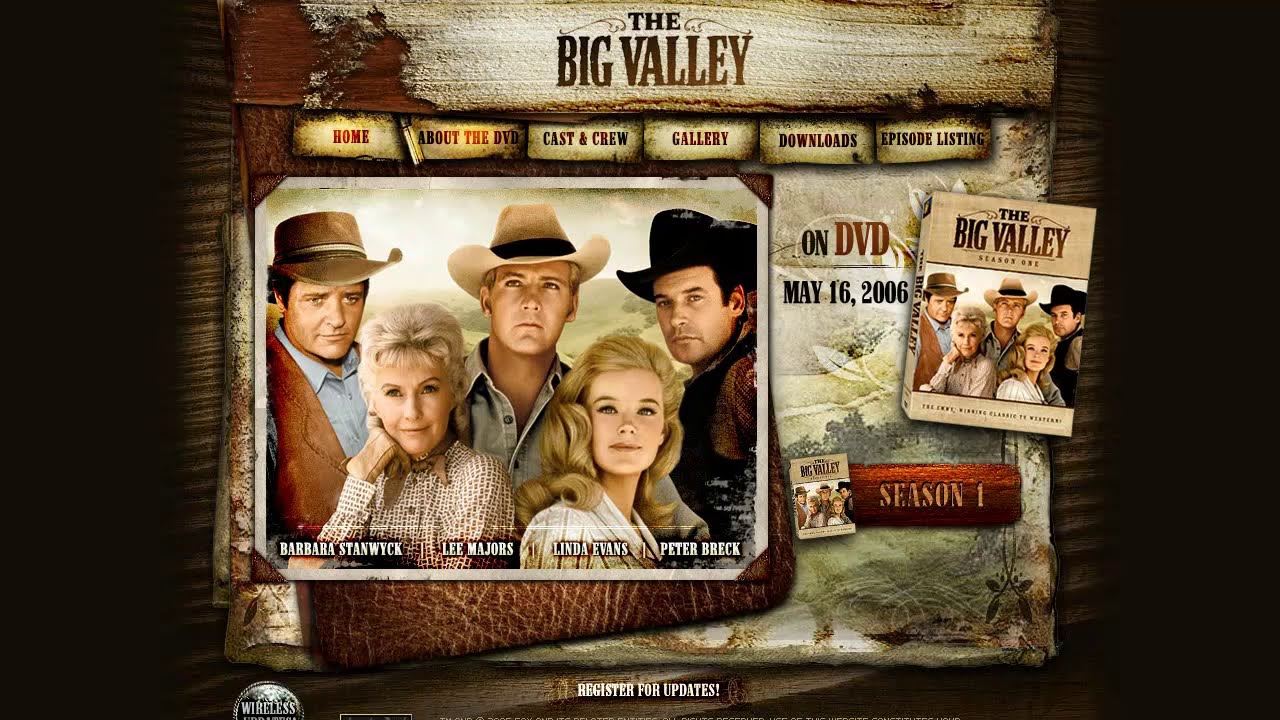 The Big Valley flash website in 2005