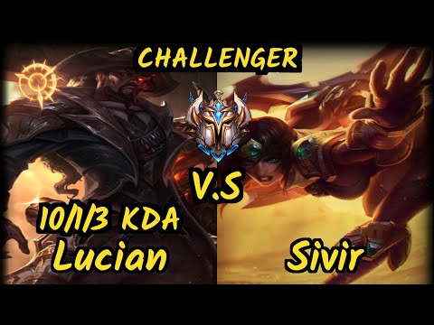 FLY Wildturtle (LUCIAN) vs SIVIR - 10/1/3 KDA BOTTOM ADC CHALLENGER GAMEPLAY - NA
