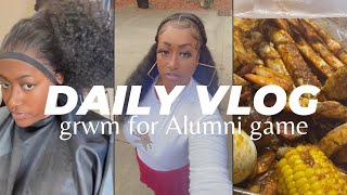 Grwm for Almuni game. I can’t believe this happened…