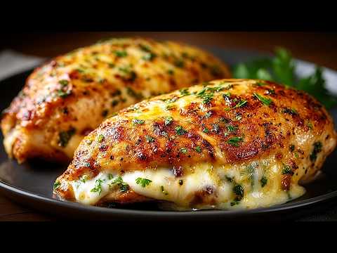 Incredibly delicious stuffed chicken breast fillet – melts in your mouth!  Better than in a restaura