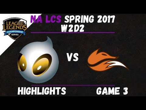 DIG vs FOX Highlights Game 3 NA LCS 2017 Spring W2D2 Team Dignitas vs Echo FOX