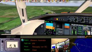 X-plane 10 64bit Falcon 7X landing