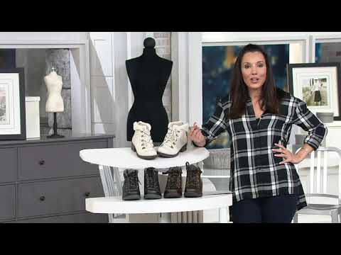 Earth Origins Leather Lace-Up Ankle Boots - Randi Rex on QVC