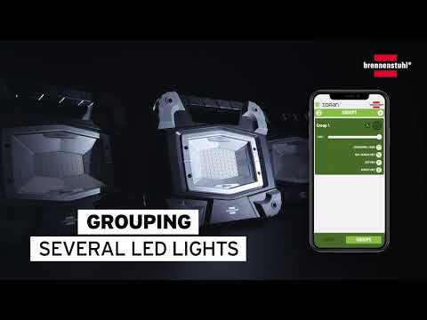 Rechargeable Bluetooth LED work light TORAN 4000 MBA with light control APP,  IP55, 3800lm, 40W | brennenstuhl®