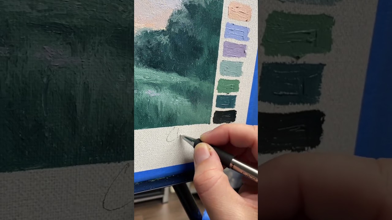 Oil Painting Sketch | 🌸 Excited for Spring! 🌿💦🌙