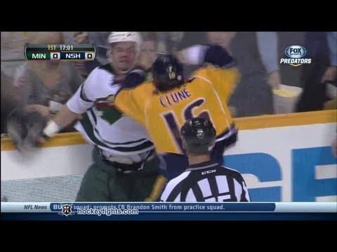 Zenon Konopka vs Rich Clune Oct 8, 2013