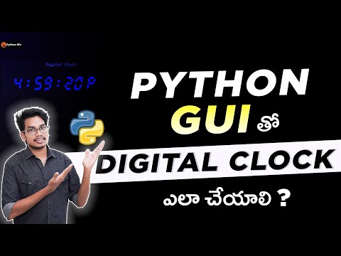Digital Clock Python Digital Clock Project Using Tkinter Python Projects In Telugu