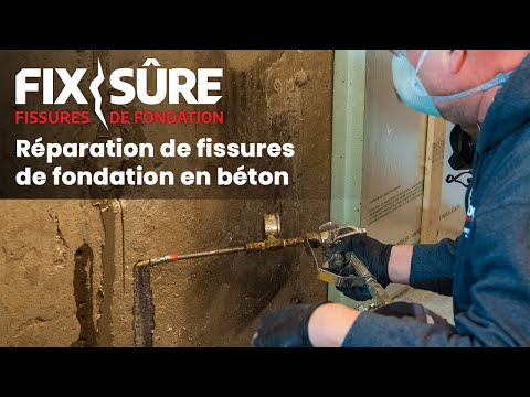 Réparateur de fissures de fondation de béton - Fissures Fixsure