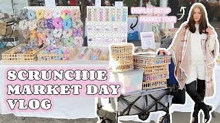 Scrunchie Market Day Vlog - display setup, during, after | Craft fair pop up Stall | Small Business