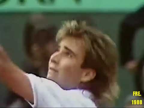 Mats Wilander v Andre Agassi French Open 1988