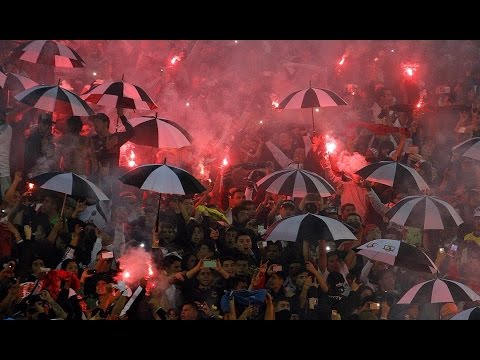 "Salida Garra Blanca / Colo Colo vs Indep del Valle / Copa Libertadores 2016 / 14-04-16" Barra: Garra Blanca &bull; Club: Colo-Colo