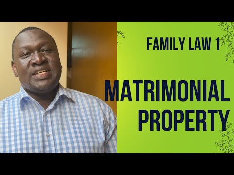 Family law 1.Matrimonial property.
