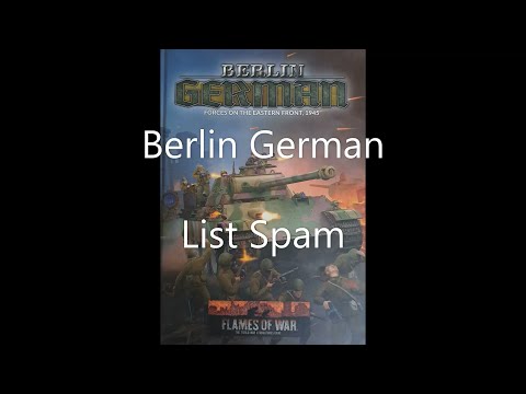 Flames of War: Berlin German List Spam