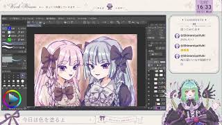 AIに線画を作ってもらったので色を塗るよ