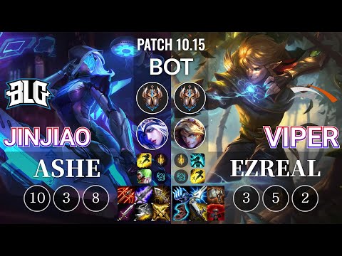 BLG Jinjiao Ashe vs HLE Viper Ezreal Bot - KR Patch 10.15