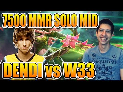 Dendi vs W33 [Windranger] Solo Mid 7500 MMR Ranked Match