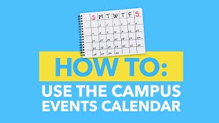 How to use the UCR campus events calendar