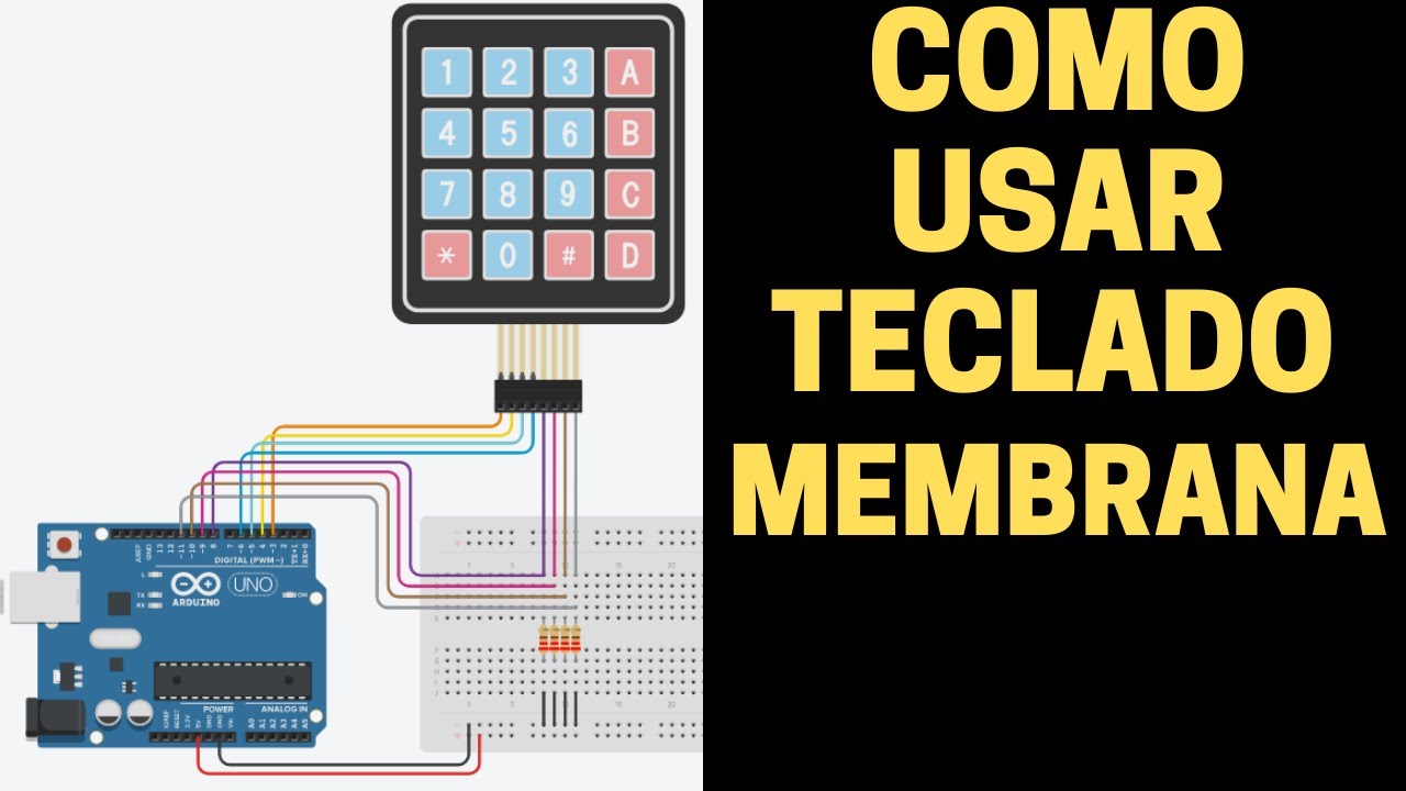 Como funciona  o teclado de membrana e como ligar no arduino utilizando o tinkercad