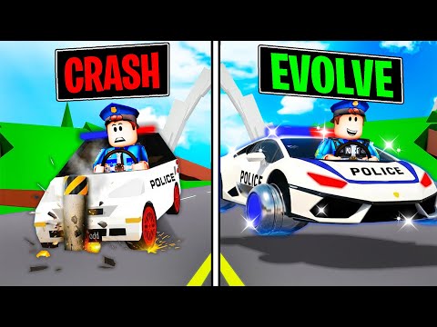 Every Time I CRASH, My POLICE CAR Evolves in Brookhaven RP!!