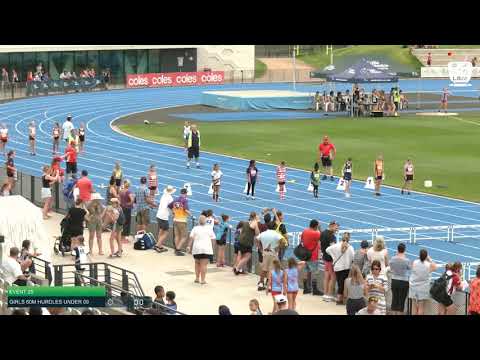 Girls Under 9 60m Hurdles H9 - 2020 State Combined Events Championships // LAVicTV