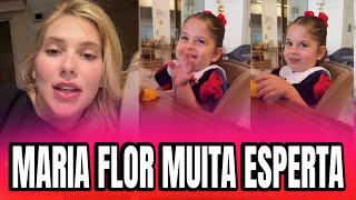 VIRGÍNIA MOSTRA SUA FILHA MARIA FLOR ESTÁ MUITA ESPERTA 