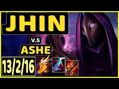 LODIK (JHIN) vs ASHE - 13/2/16 KDA BOTTOM ADC GAMEPLAY - EUW Ranked GRANDMASTER