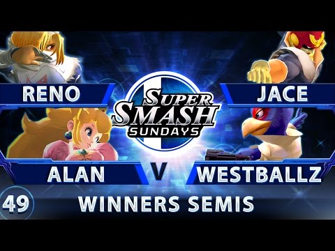 SSS 49 - Reno & Alan (Green) vs. Jace & Westballz (Blue) - SSBM Winners Semis - Smash Melee
