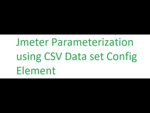 Jmeter Parameterization