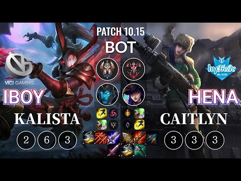 VG iBoy Kalista vs hyF Hena Caitlyn Bot - KR Patch 10.15