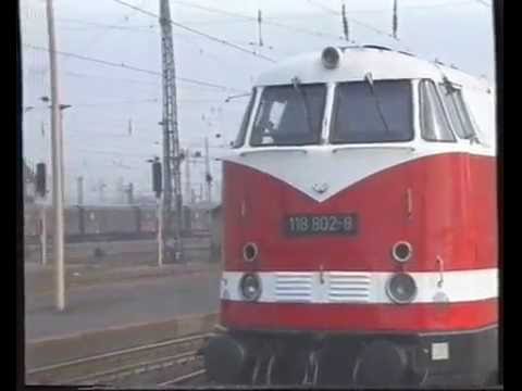 Leipzig nach Chemnitz mit BR 118 der DR  59 min.