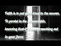 What Is Faith and How To Develop It.