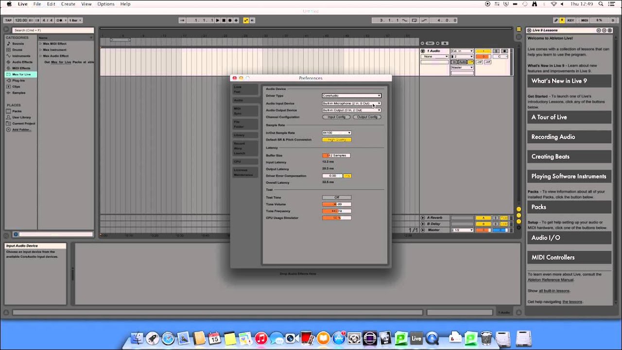 Ableton Live Tutorial 2: Setting the I/O