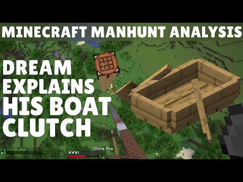 Dream Team Clips - Dream Explains His MIDAIR BOAT CRAFT CLUTCH - Minecraft Manhunt Analysis