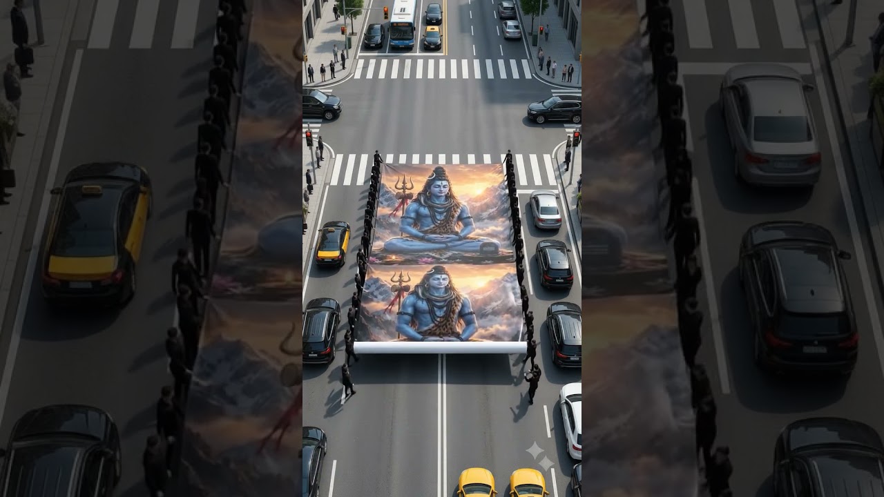 ​Epic Lord Shiva Banner Parade: Stunning 3D Animation #shorts #mahadev #lordshiva