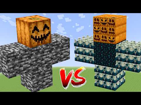BEDROCK GOLEM vs All New Golems - Minecraft Mob Battle !