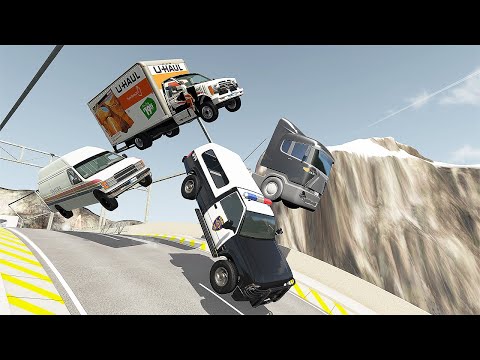 TRUCKS VS High Jump Ramp #11 - BeamNG Drive